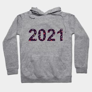 Numbers 2021 with the symbols of the new year Hoodie